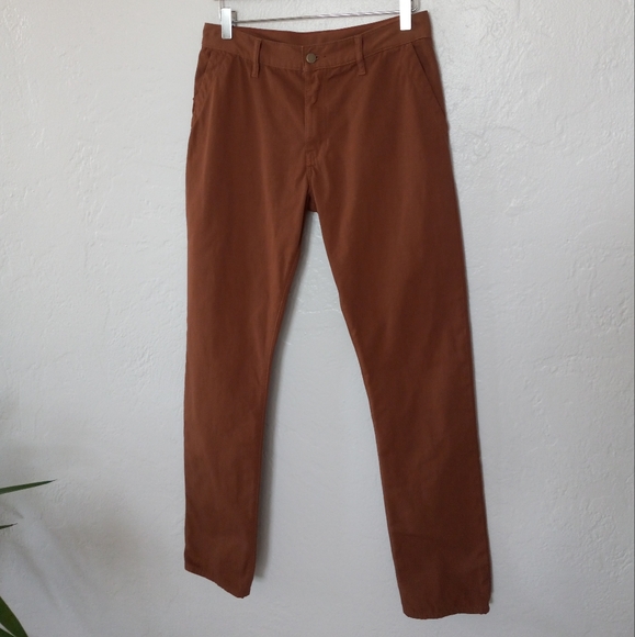 Raleigh Denim Jones Fit Cotton Canvas Pant Terracotta Brown 30"×33" - Picture 1 of 14